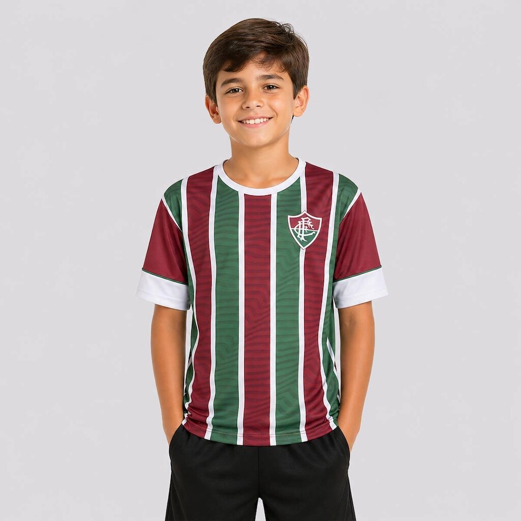 Camisa Fluminense Chiado Infantil Grená