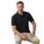 Camisa Gola Polo Com Bolso Masculina Blusa Piquet Basica Algodão Poliester Confortavel Slim Elegante - Preto
