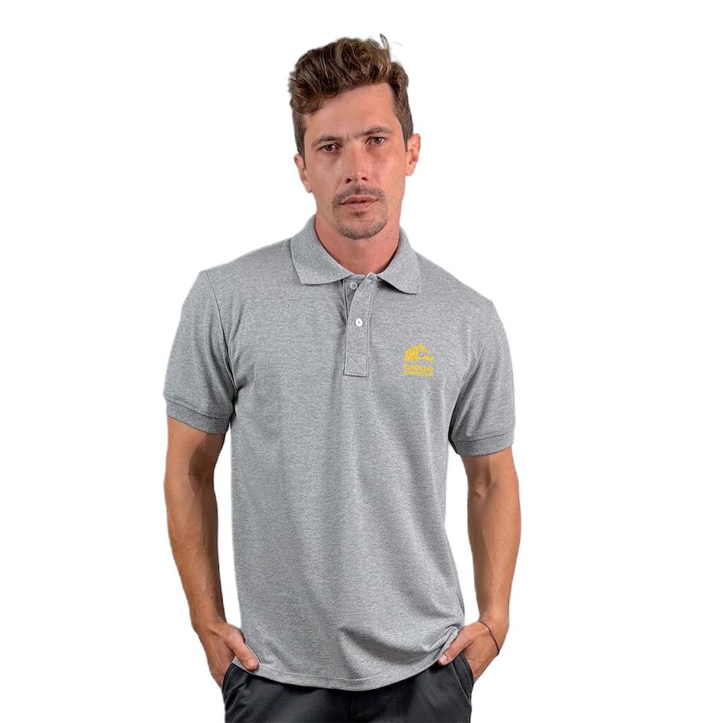 Camisa Gola Polo Estampa Cavalo Crioulo Piquet Masculina