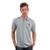 Camisa Gola Polo Estampa Psicologia Piquet Masculina - Cinza