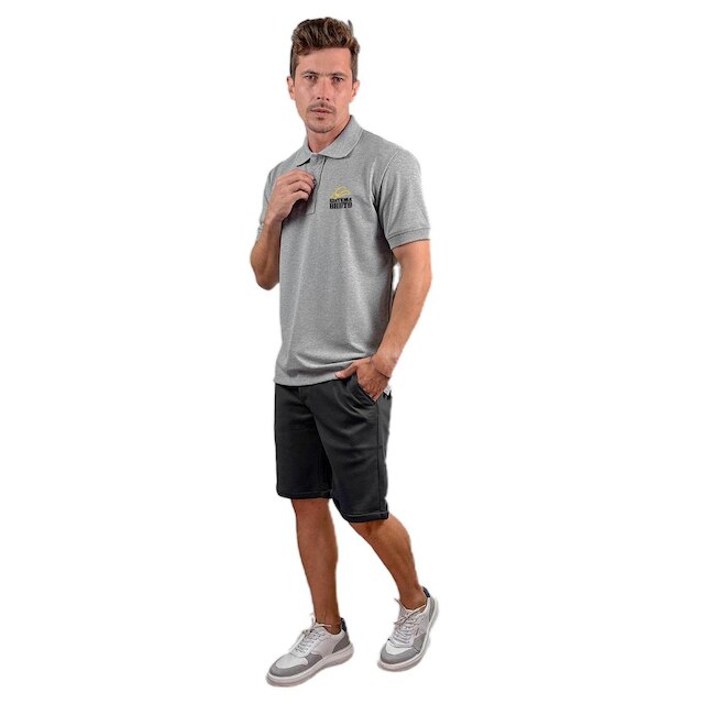 Camisa Gola Polo Estampa Sistema Bruto Piquet Masculina