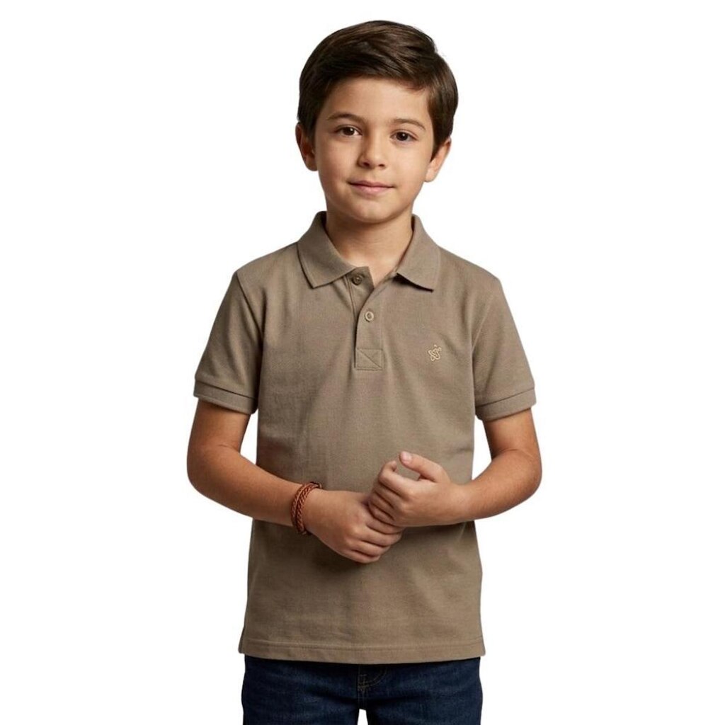 Camisa Gola Polo Infantil Menino Piquet Com Botões Basica Casual Manga Curta Passeio Dia a Dia