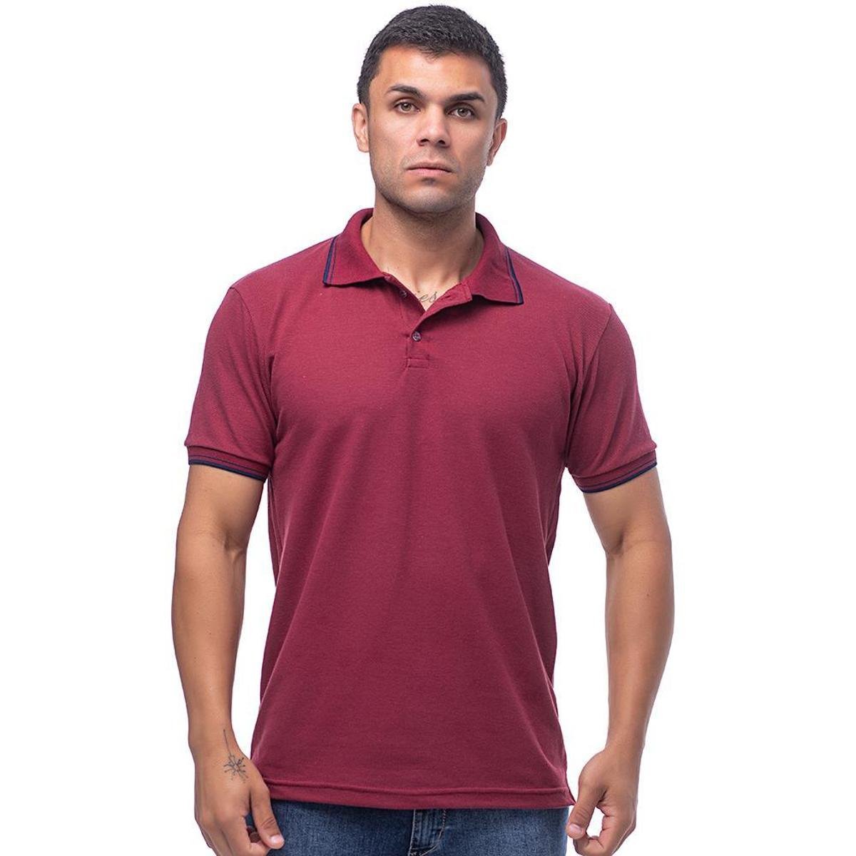Camisa Gola Polo Masculina Básica Blusa Malha Piquet Menor preço em Camisa Gola Polo Masculina Básica Blusa Malha Piquet