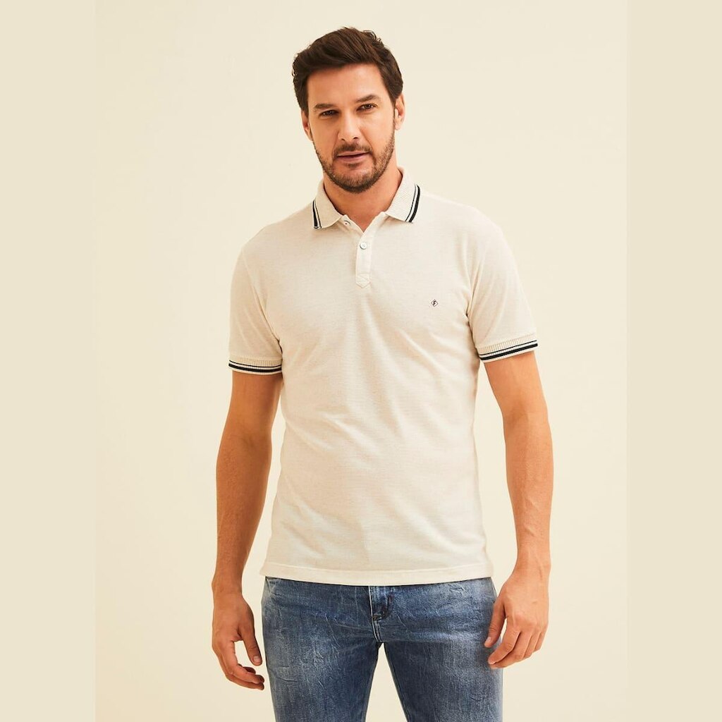 Camisa Gola Polo Masculina Forum Linho