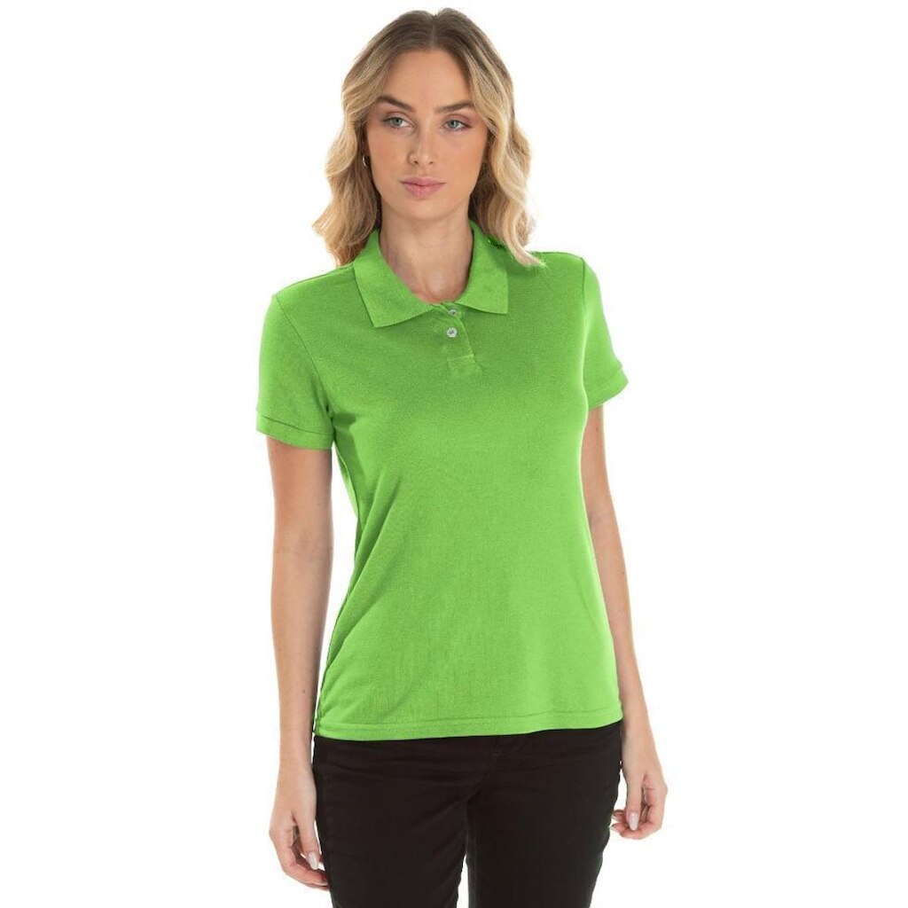 Camisa Gola Polo Piquet Feminina Lisa