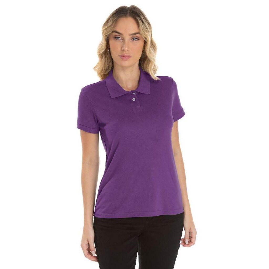 Camisa Gola Polo Piquet Feminina Lisa