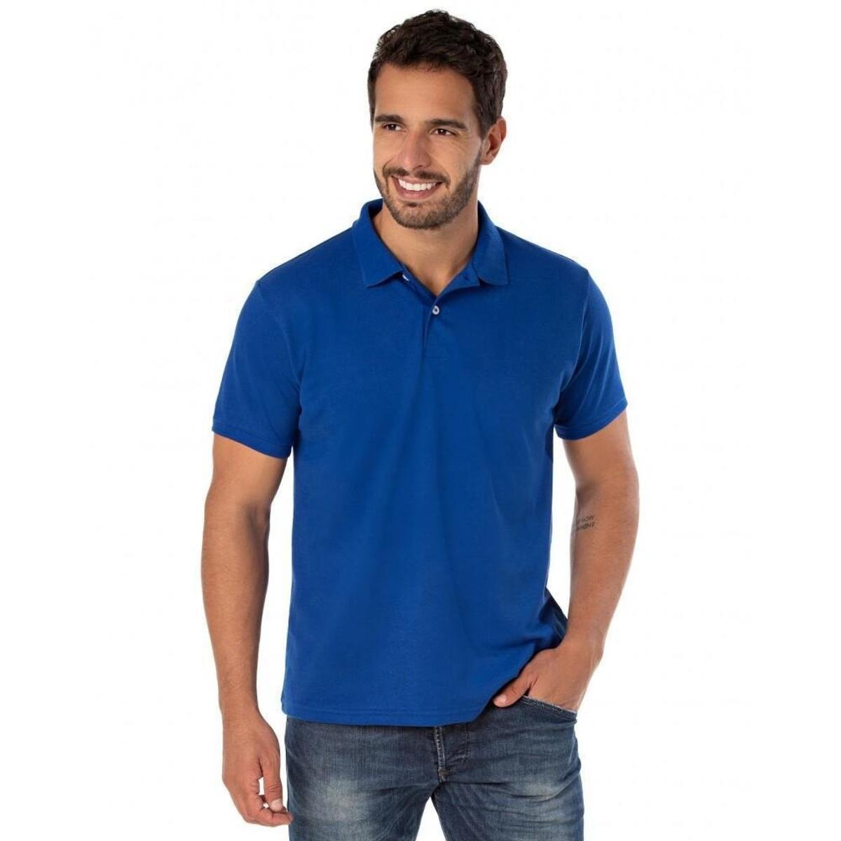Camisa Gola Polo Piquet Masculina Básica Lisa Menor preço em Camisa Gola Polo Piquet Masculina Básica Lisa