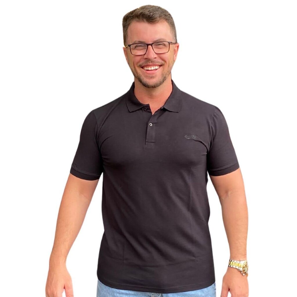 Camisa Gola Polo Rock E Soda Bordado Masculina