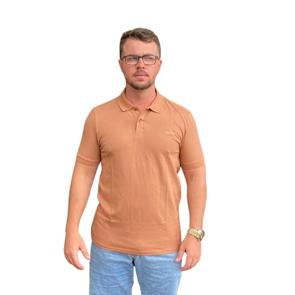Camisa Gola Polo Rock E Soda Bordado Masculina