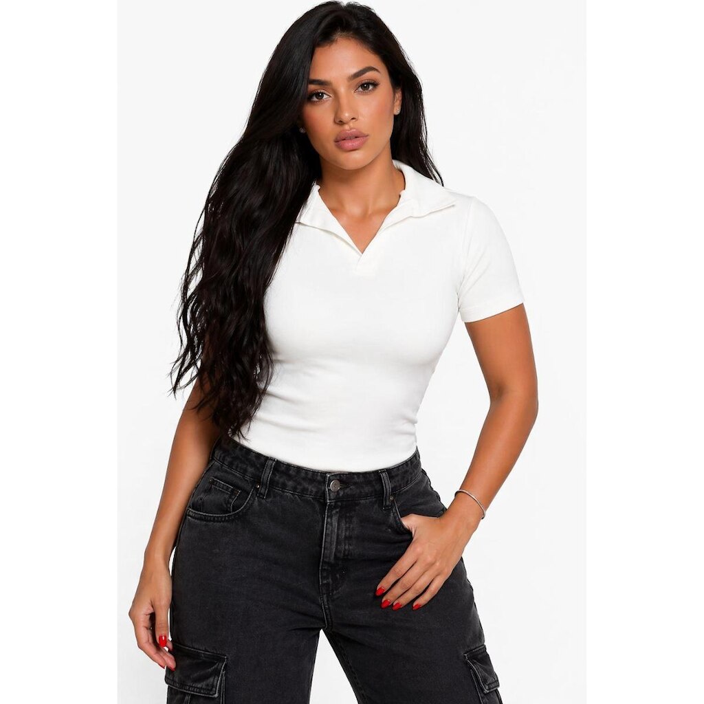 Camisa Gola V D Bell Outlet Fashion Lisa Branca