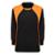 Camisa Goleiro Infantil Com Espuma No Cotovelo Acolchoada - Preto+Laranja