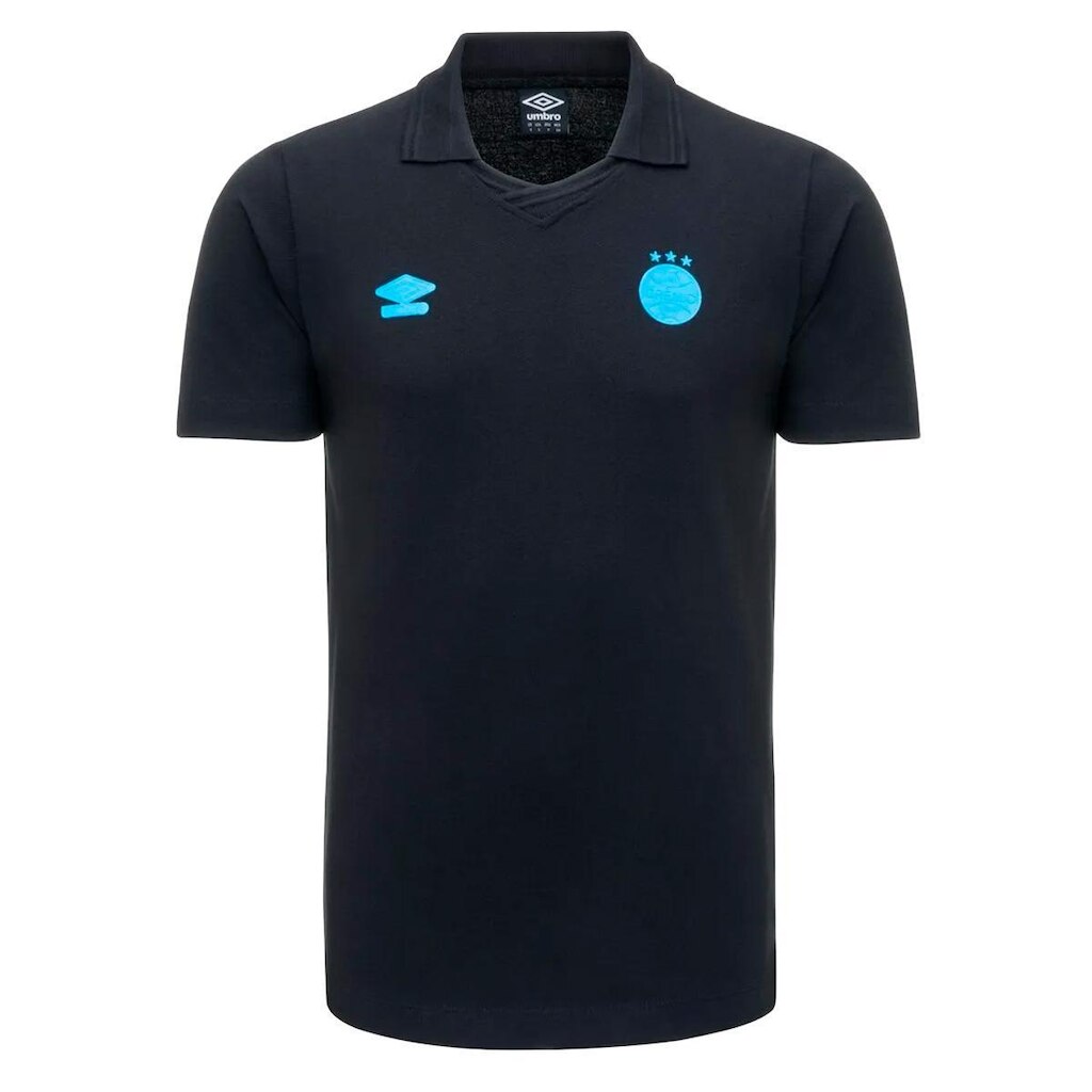 Camisa Grêmio Polo Viagem 2025 Preta Umbro