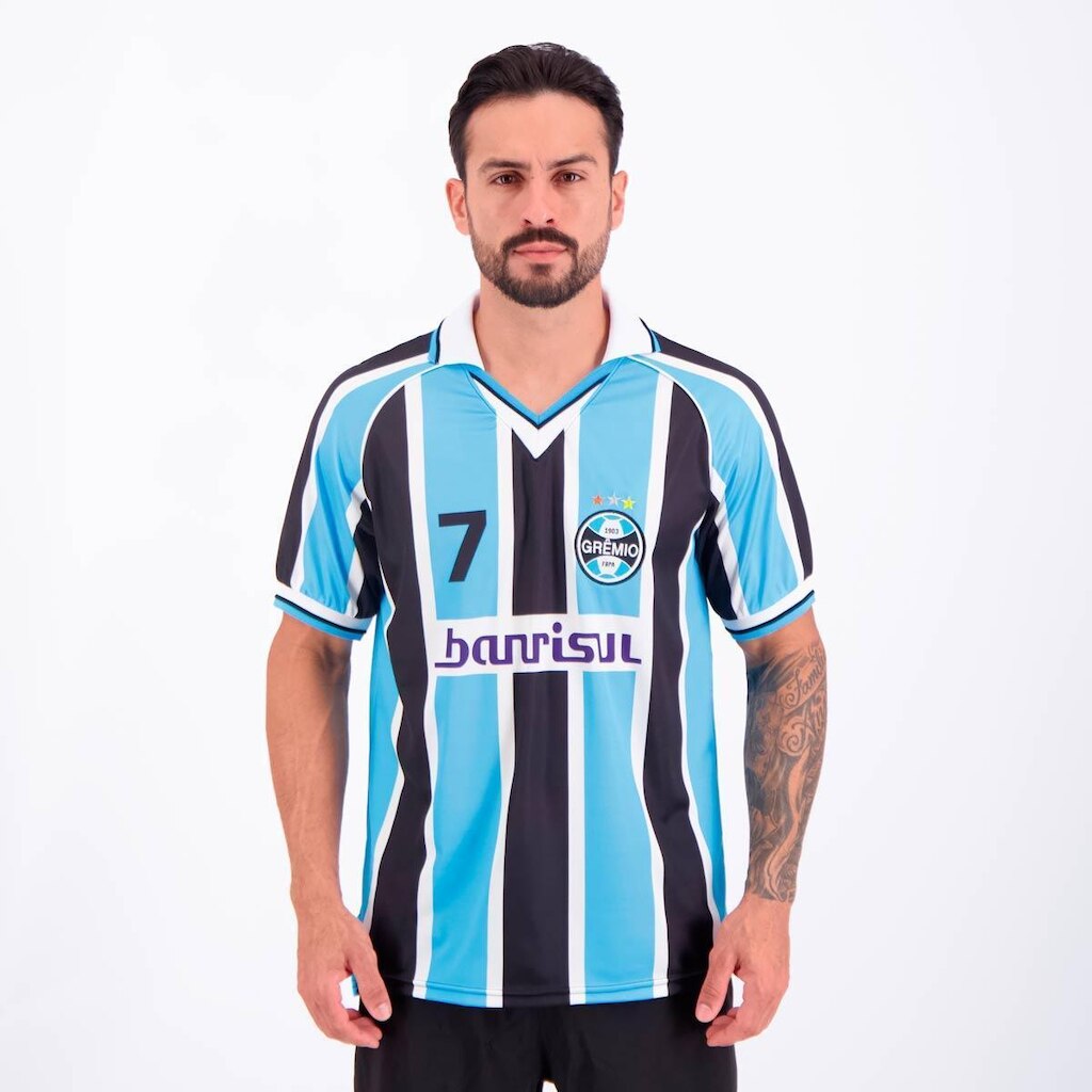Camisa Grêmio Retrô 2001 N°7 Masculina