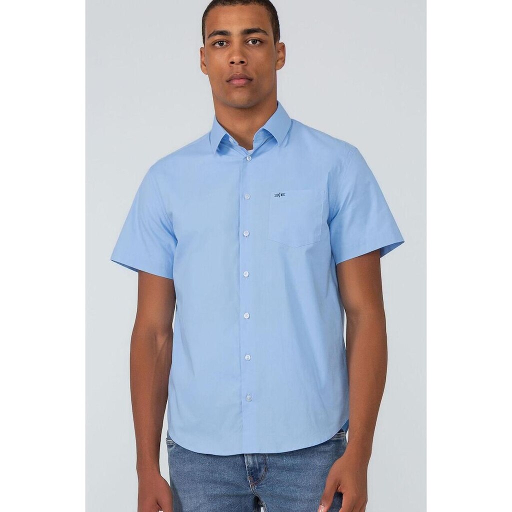 Camisa Hangar 33 Manga Curta Comfort Azul Tam. M