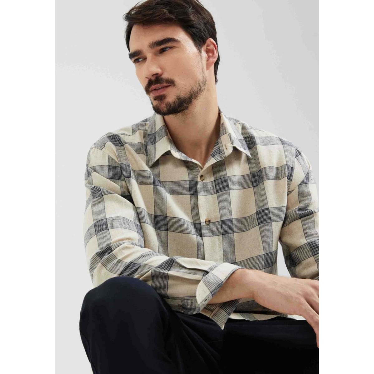 Camisa Hering Manga Longa Xadrez Em Linho Masculina Menor preço em Camisa Hering Manga Longa Xadrez Em Linho Masculina