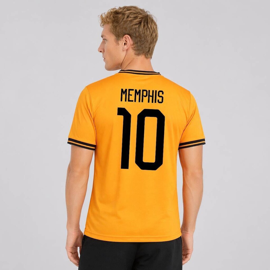 Camisa Holanda Retrô Laranja Mecânica 10 Memphis