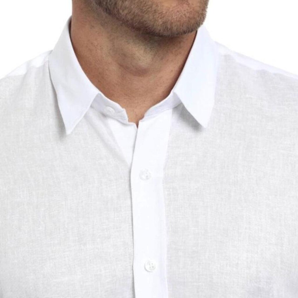 Camisa Hugo Deleon Esporte Linho Branca