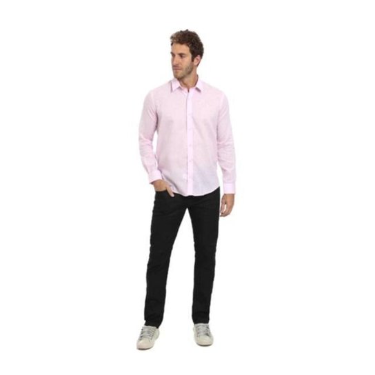 Camisa Hugo Deleon Esporte Linho Rosa