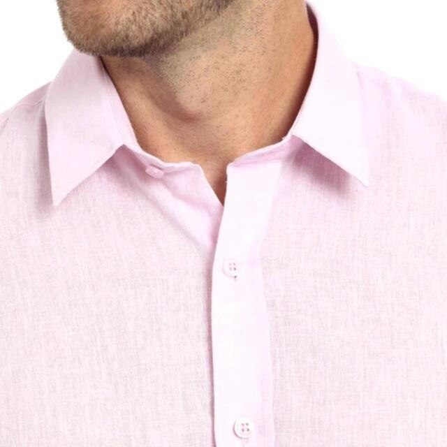 Camisa Hugo Deleon Esporte Linho Rosa