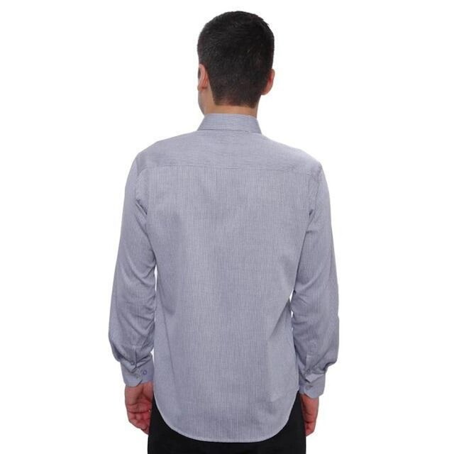 Camisa Hugo Deleon Maquinetada Azul