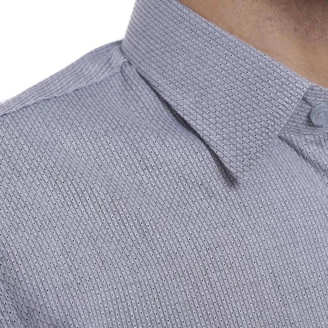Camisa Hugo Deleon Maquinetada Azul