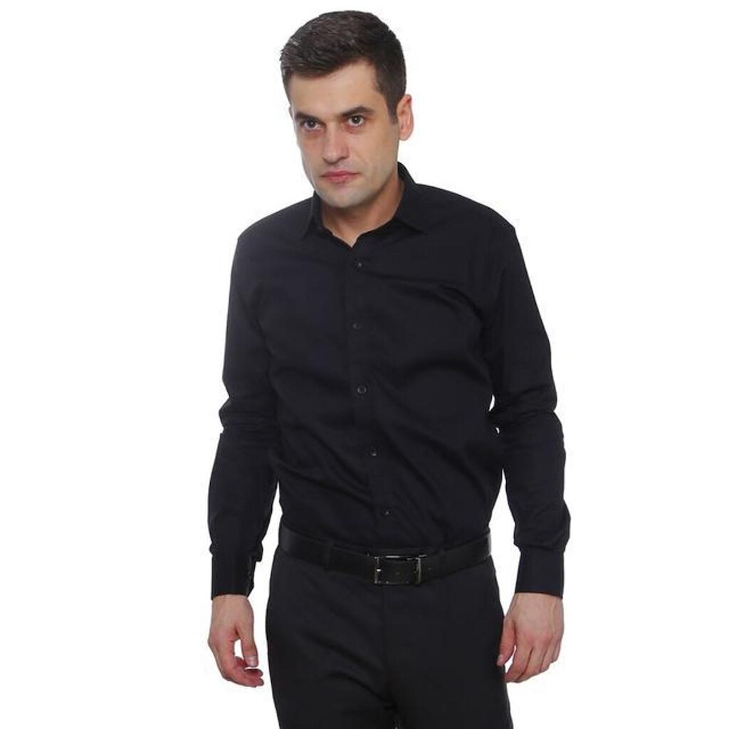 Camisa Hugo Deleon Slim Fit Bulgatti Preta