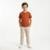 Camisa Infantil Conforto e Estilo Alakazoo Henley Texturizada A0161 - Laranja