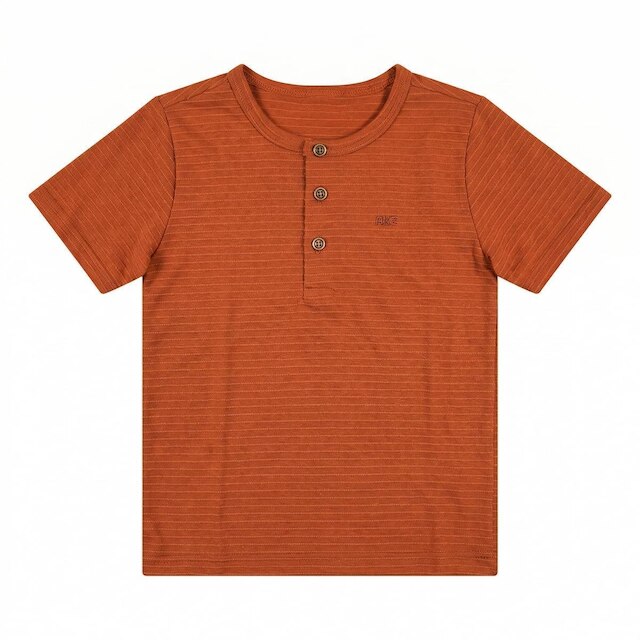 Camisa Infantil Conforto e Estilo Alakazoo Henley Texturizada A0161
