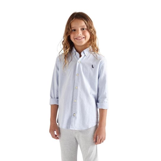 Camisa Infantil Cont Ml Oxford Reserva Mini