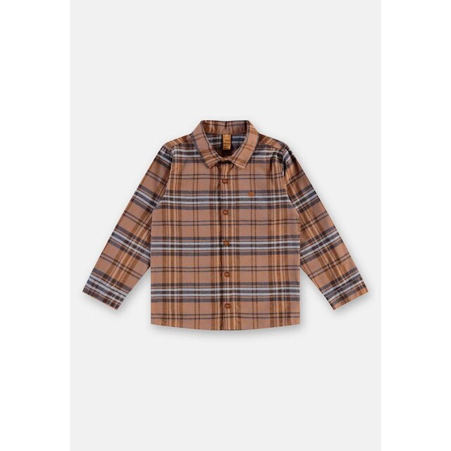 Camisa Infantil em Flanela Xadrez Up Baby