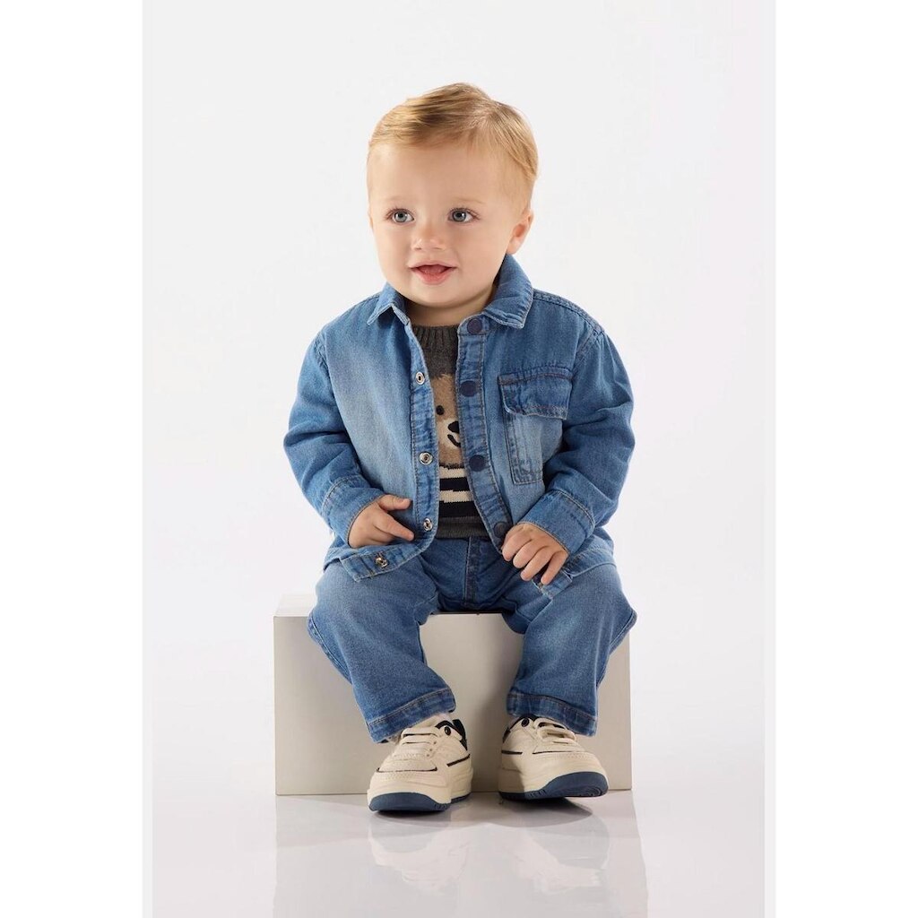 Camisa Infantil em Jeans de Mangas Longas Up Baby