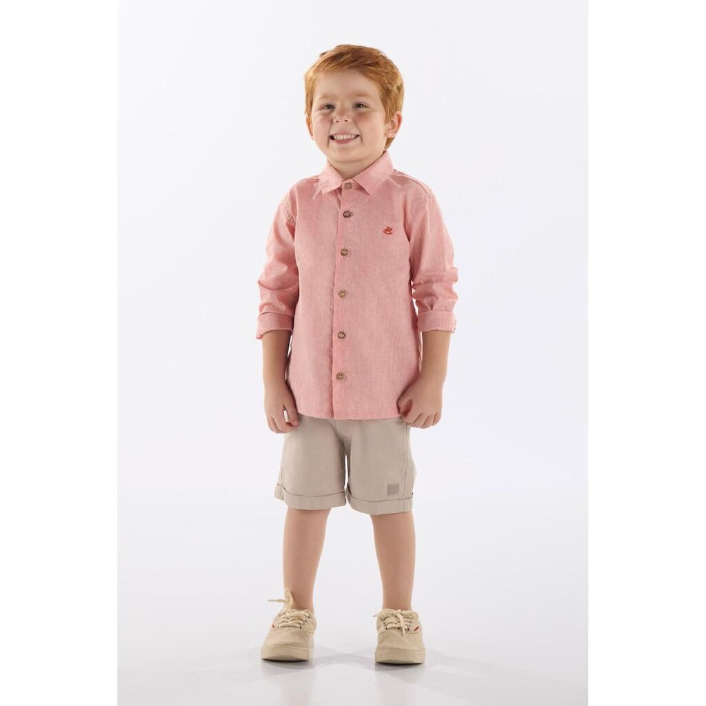 Camisa Infantil em Linho e Algodão Up Baby