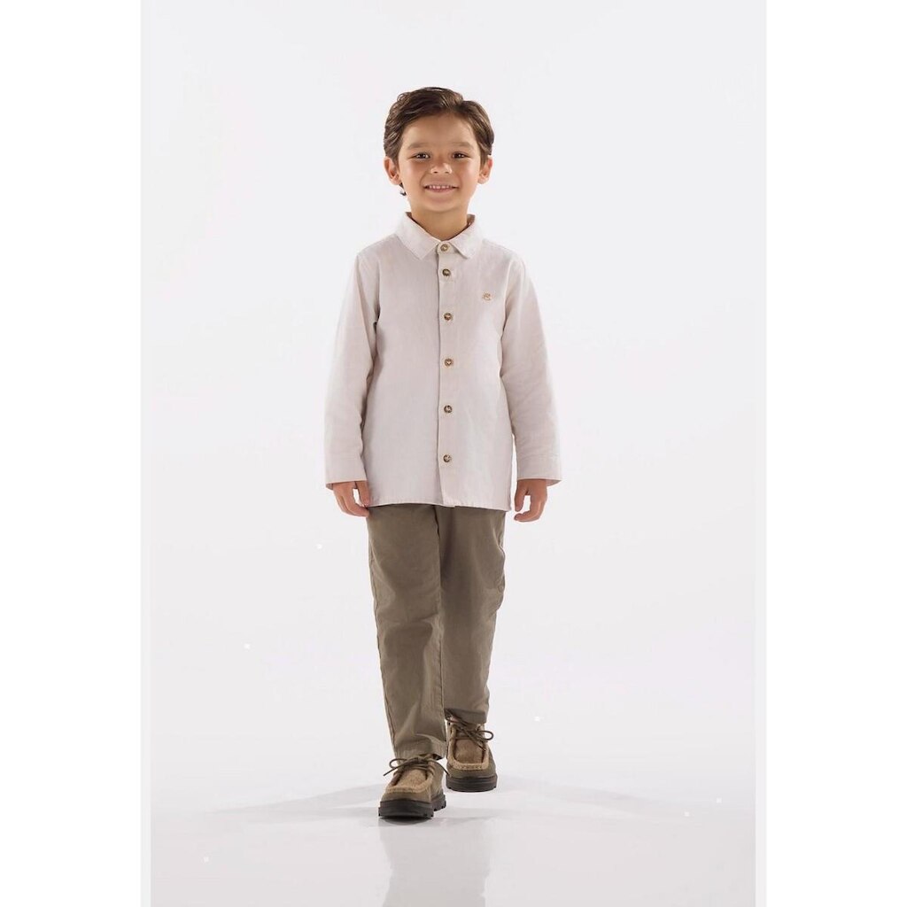 Camisa Infantil em Tecido Oxford Up Baby