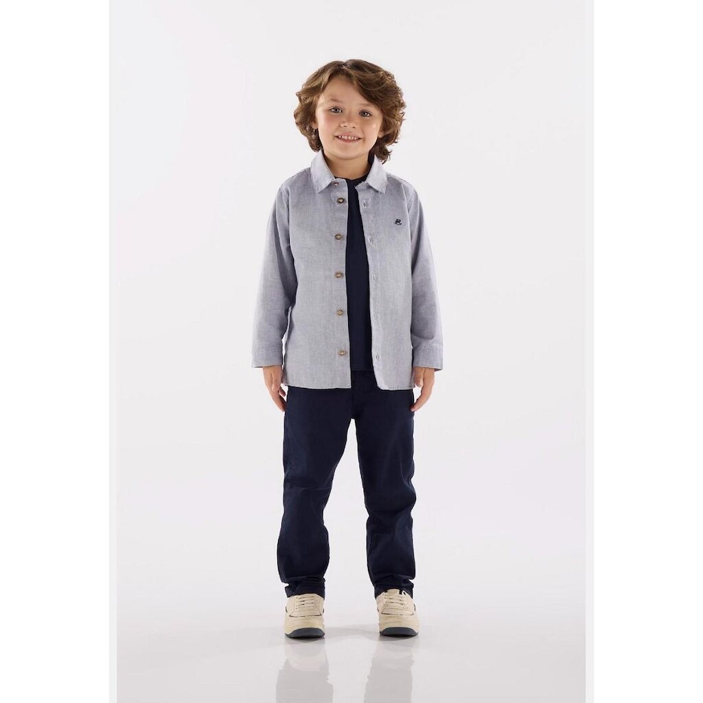 Camisa Infantil em Tecido Oxford Up Baby