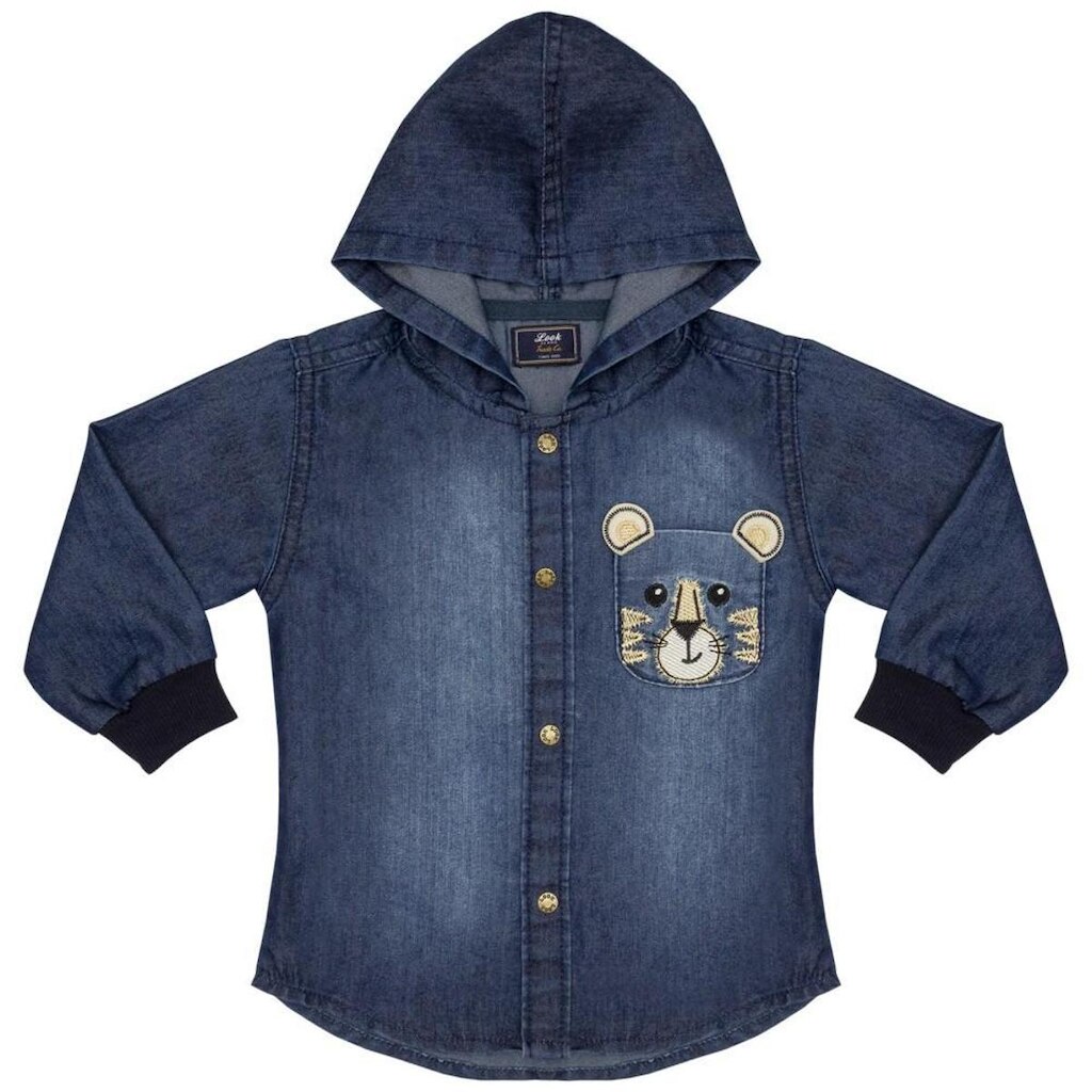 Camisa Infantil Look Jeans Manga Longa Jeans - UNICA - 02