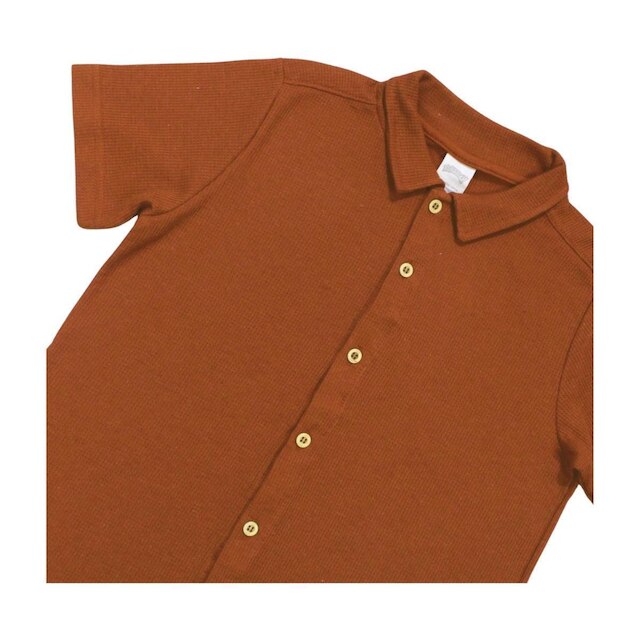 Camisa Infantil Manga Curta Texturizada A0168 - Alakazoo