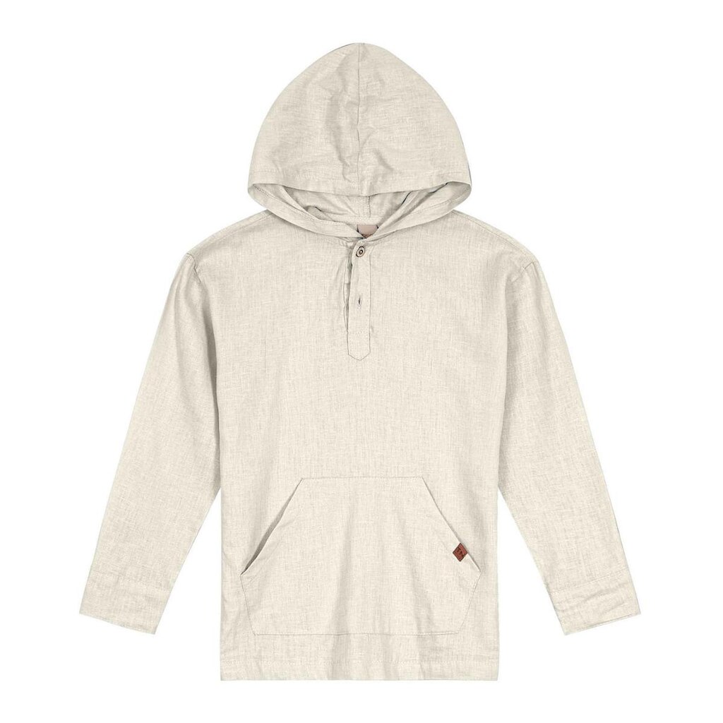Camisa Infantil Manga Longa Com Capuz Trick Nick Bege