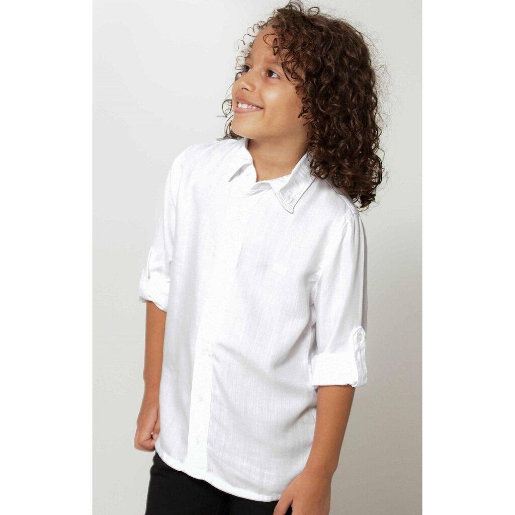 Camisa Infantil Masculina Branca