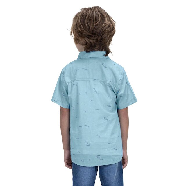 Camisa Infantil Masculina Estampada Trick Nick Azul
