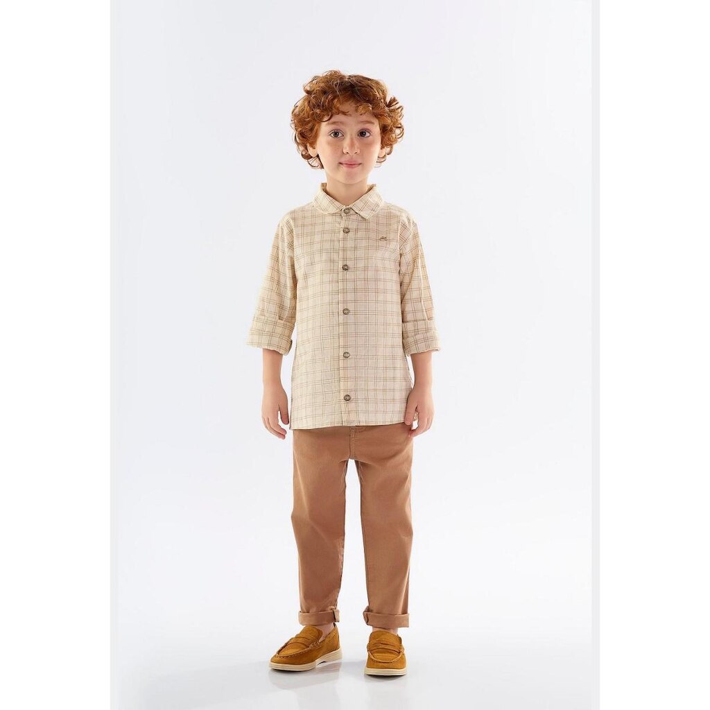 Camisa Infantil para Menino em Linho e Algodão Up Baby