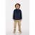 Camisa Infantil para Menino em Sarja Up Baby - Azul Escuro