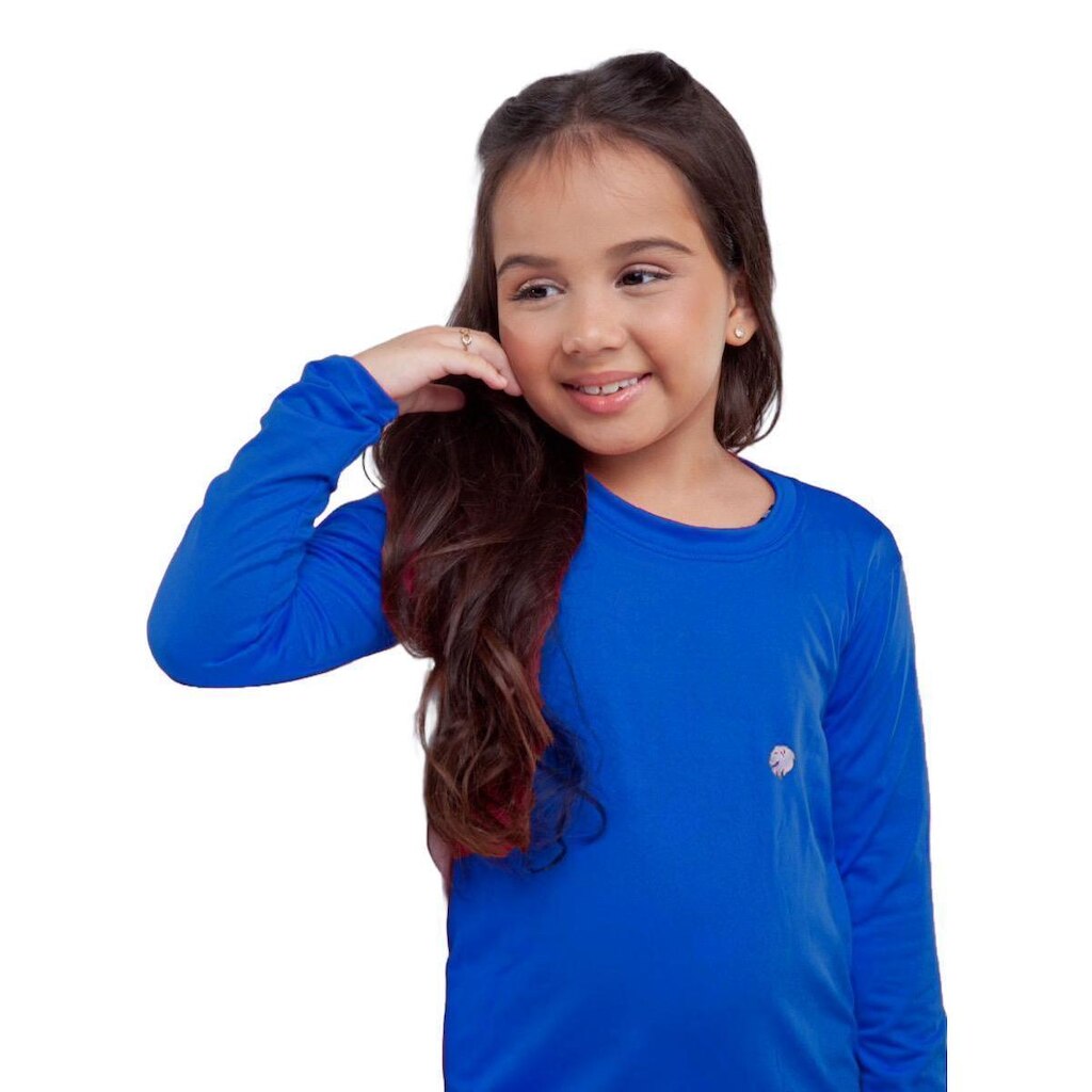 Camisa Infantil Térmica Uv50+ Proteção Solar Menina Segunda Pele