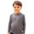 Camisa Infantil UNISEX com Proteção UV Manga Longa CINZA - Cinza
