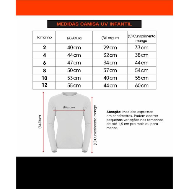 Camisa Infantil UNISEX com Proteção UV Manga Longa MARINHO