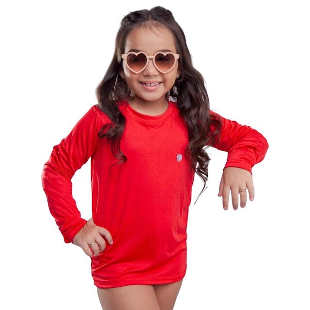 Camisa Infantil Uv Térmica Menina Proteção Solar Segunda Pele