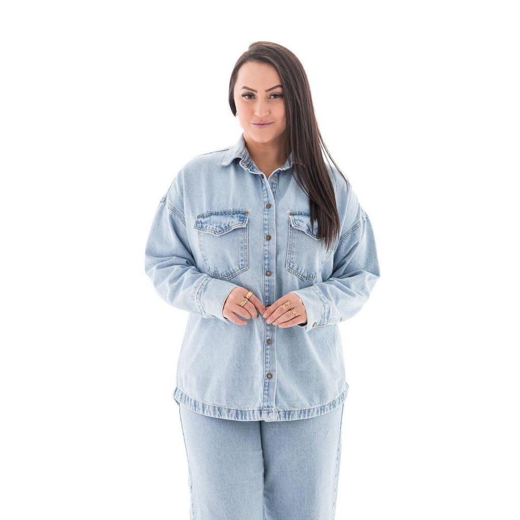 Camisa Jeans Feminina Arauto Over