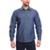 Camisa Jeans R7Jeans Masculina Modelo Slim Manga Longa 100% Algodão Lavagem Stone - Azul