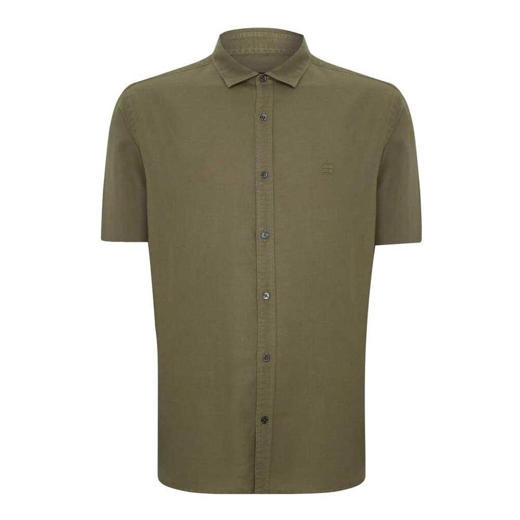 Camisa John John Relaxed Fit Linen Blend Masculina
