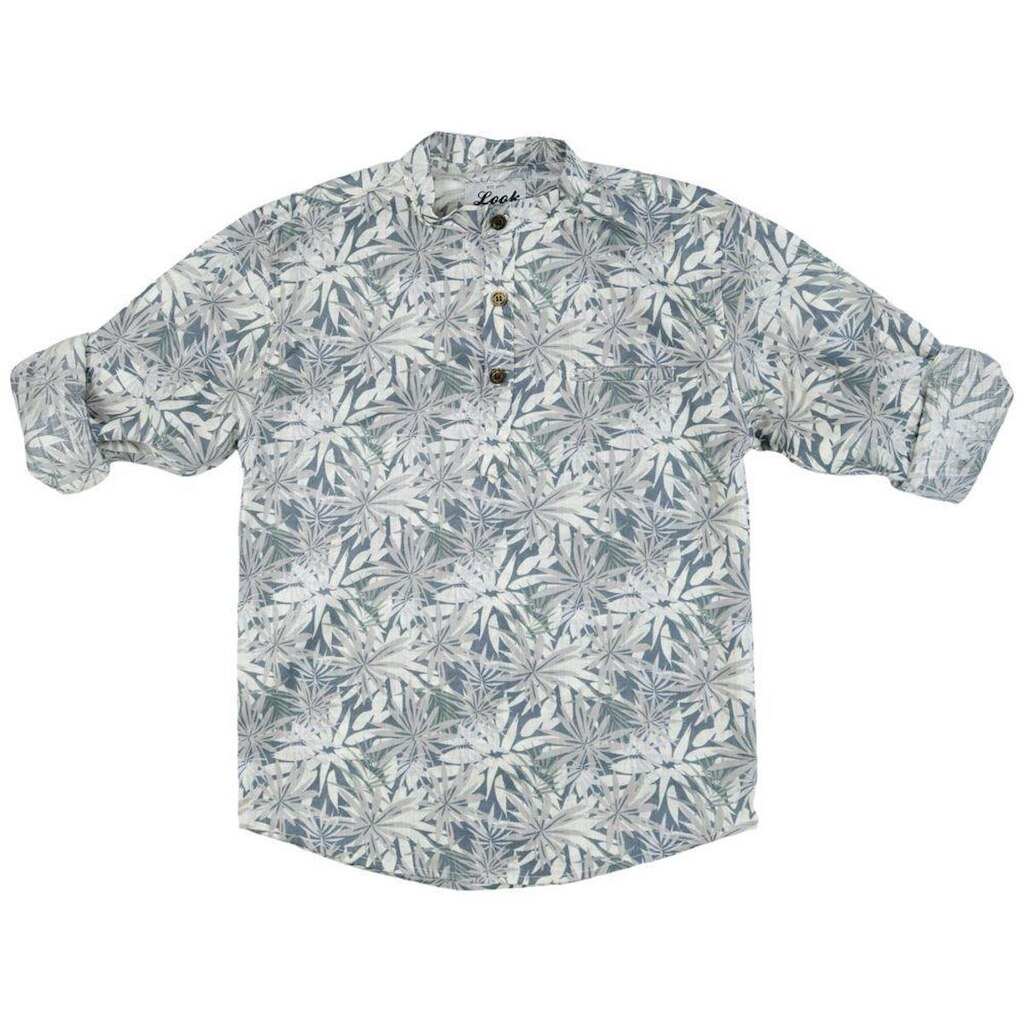 Camisa Juvenil Look Jeans Bata Floral - 10 - AZUL