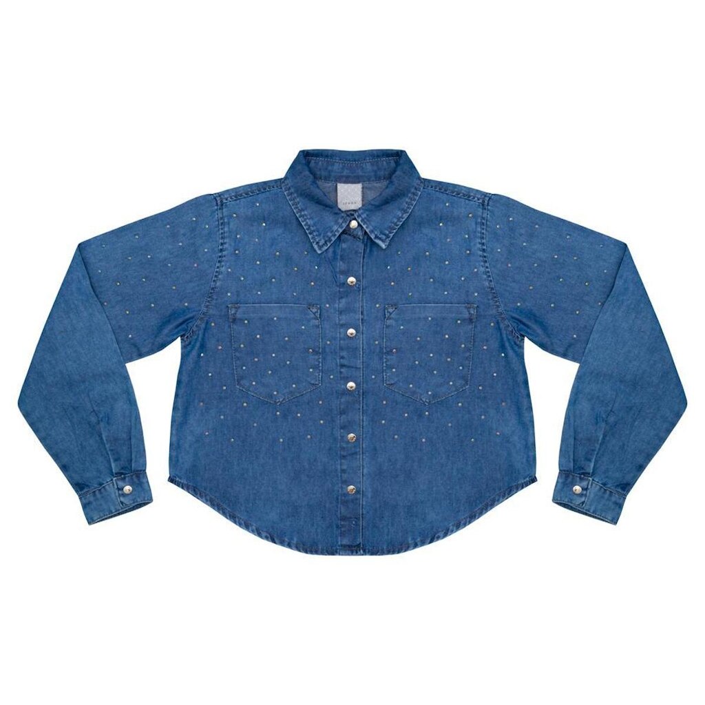 Camisa Juvenil Look Jeans Cropped Jeans - 6 - UNICA